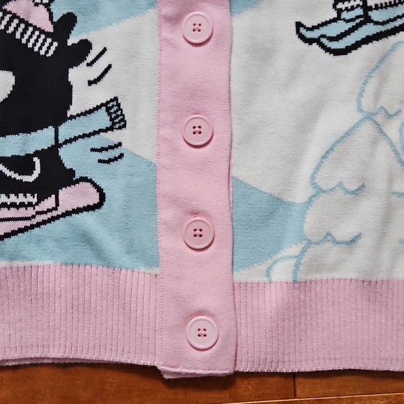 Nwt Women Hello Kitty Blue and Pink Cardigan - Picture 4 of 7